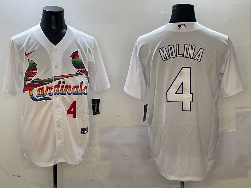 Men St.Louis Cardinals #4 Molina White Game Mexico 2025 Nike MLB Jersey style 3->st.louis cardinals->MLB Jersey